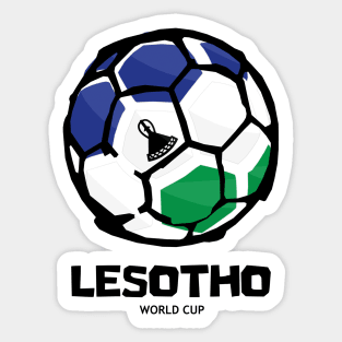 Lesotho Football Country Flag Sticker